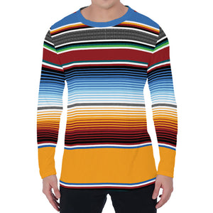 Tribal Serape Blanket Pattern Print Men's Long Sleeve T-Shirt