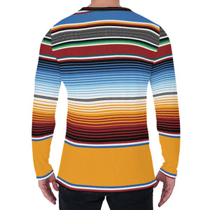 Tribal Serape Blanket Pattern Print Men's Long Sleeve T-Shirt