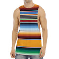 Tribal Serape Blanket Pattern Print Men's Muscle Tank Top