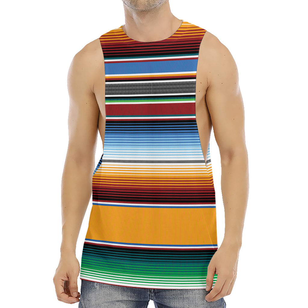 Tribal Serape Blanket Pattern Print Men's Muscle Tank Top