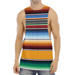 Tribal Serape Blanket Pattern Print Men's Muscle Tank Top
