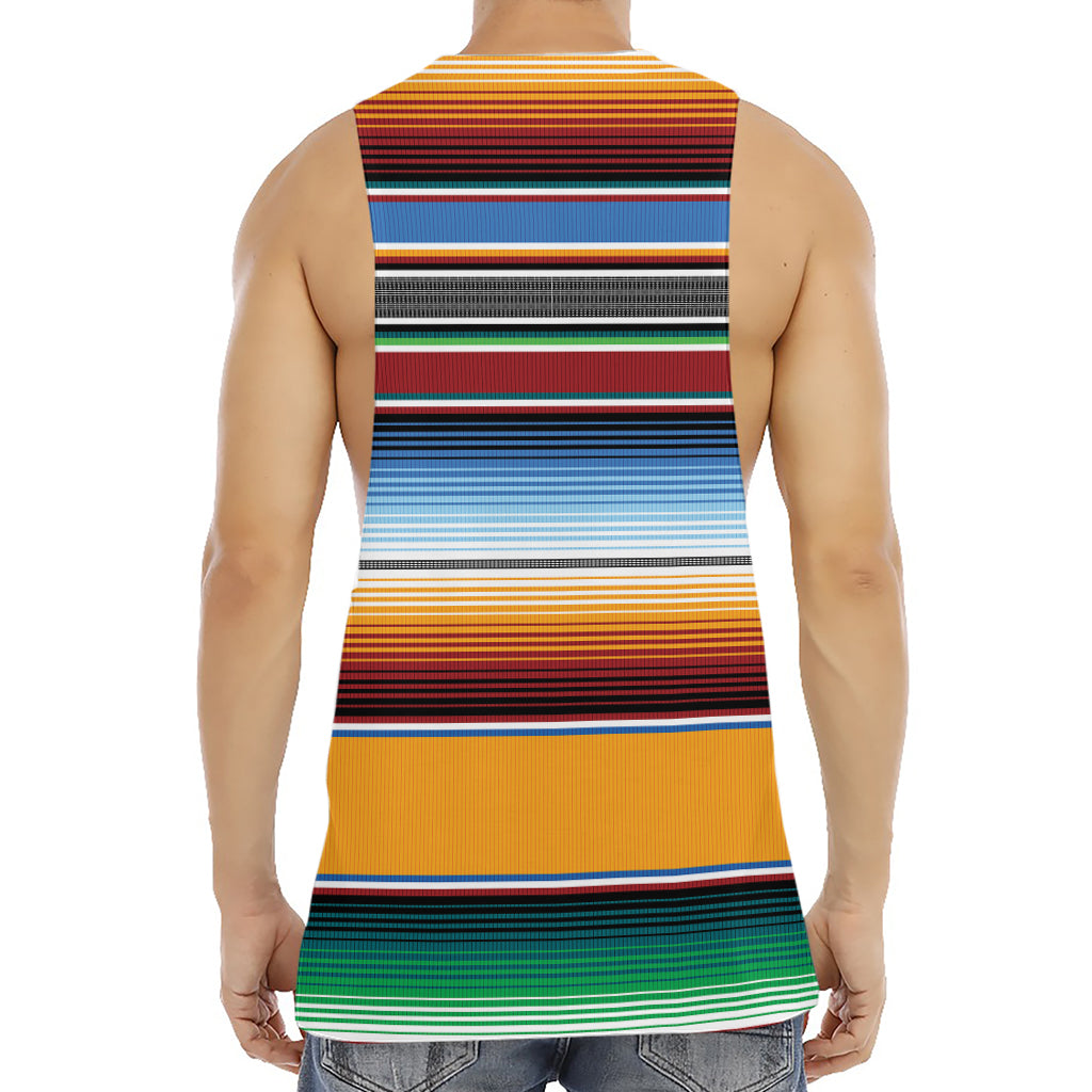 Tribal Serape Blanket Pattern Print Men's Muscle Tank Top