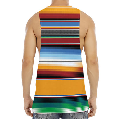 Tribal Serape Blanket Pattern Print Men's Muscle Tank Top