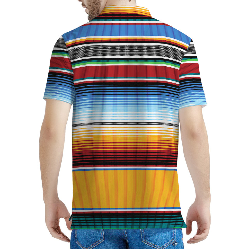 Tribal Serape Blanket Pattern Print Men's Polo Shirt