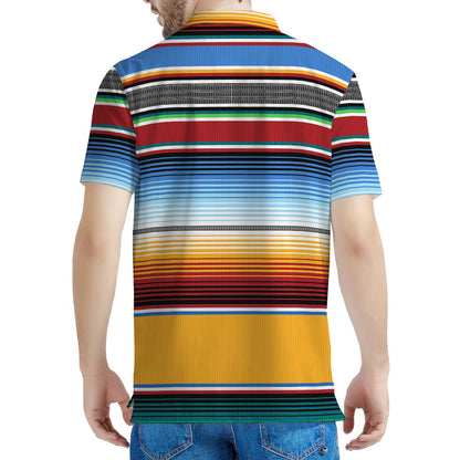 Tribal Serape Blanket Pattern Print Men's Polo Shirt