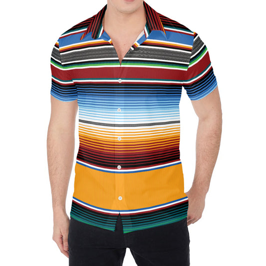 Tribal Serape Blanket Pattern Print Men's Shirt