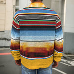 Tribal Serape Blanket Pattern Print Men's Shirt Jacket