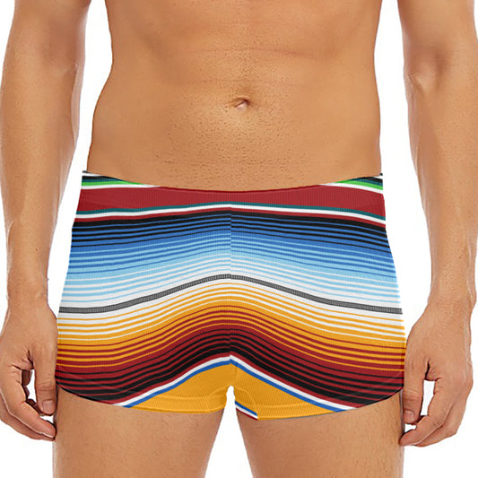 Tribal Serape Blanket Pattern Print Men's Short Boxer Briefs