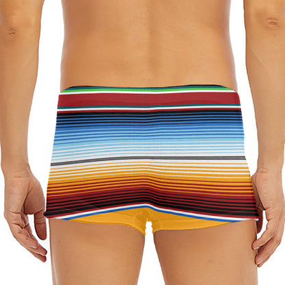 Tribal Serape Blanket Pattern Print Men's Short Boxer Briefs