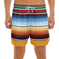 Tribal Serape Blanket Pattern Print Men's Split Running Shorts