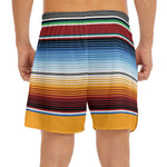 Tribal Serape Blanket Pattern Print Men's Split Running Shorts