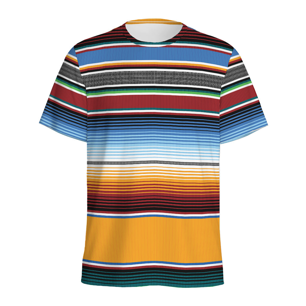 Tribal Serape Blanket Pattern Print Men's Sports T-Shirt