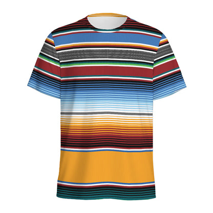 Tribal Serape Blanket Pattern Print Men's Sports T-Shirt
