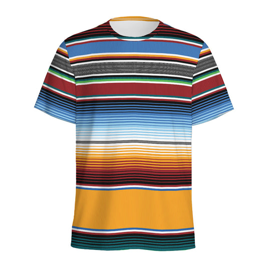 Tribal Serape Blanket Pattern Print Men's Sports T-Shirt