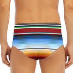 Tribal Serape Blanket Pattern Print Men's Triangle Swim Briefs