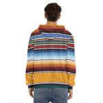 Tribal Serape Blanket Pattern Print Men's Velvet Pullover Hoodie