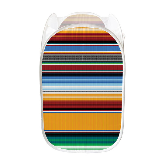 Tribal Serape Blanket Pattern Print Mesh Laundry Hamper