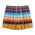 Tribal Serape Blanket Pattern Print Mesh Shorts