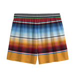 Tribal Serape Blanket Pattern Print Mesh Shorts