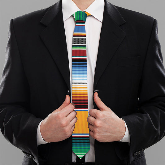 Tribal Serape Blanket Pattern Print Necktie