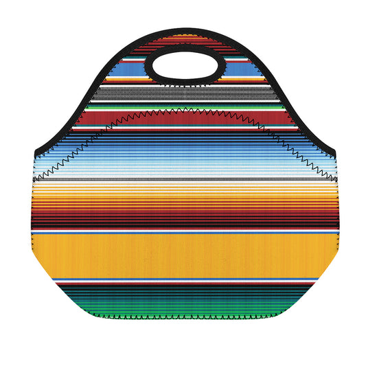 Tribal Serape Blanket Pattern Print Neoprene Lunch Bag