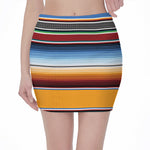 Tribal Serape Blanket Pattern Print Pencil Mini Skirt