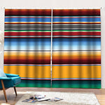Tribal Serape Blanket Pattern Print Pencil Pleat Curtains