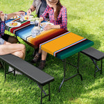 Tribal Serape Blanket Pattern Print Picnic Table Cover