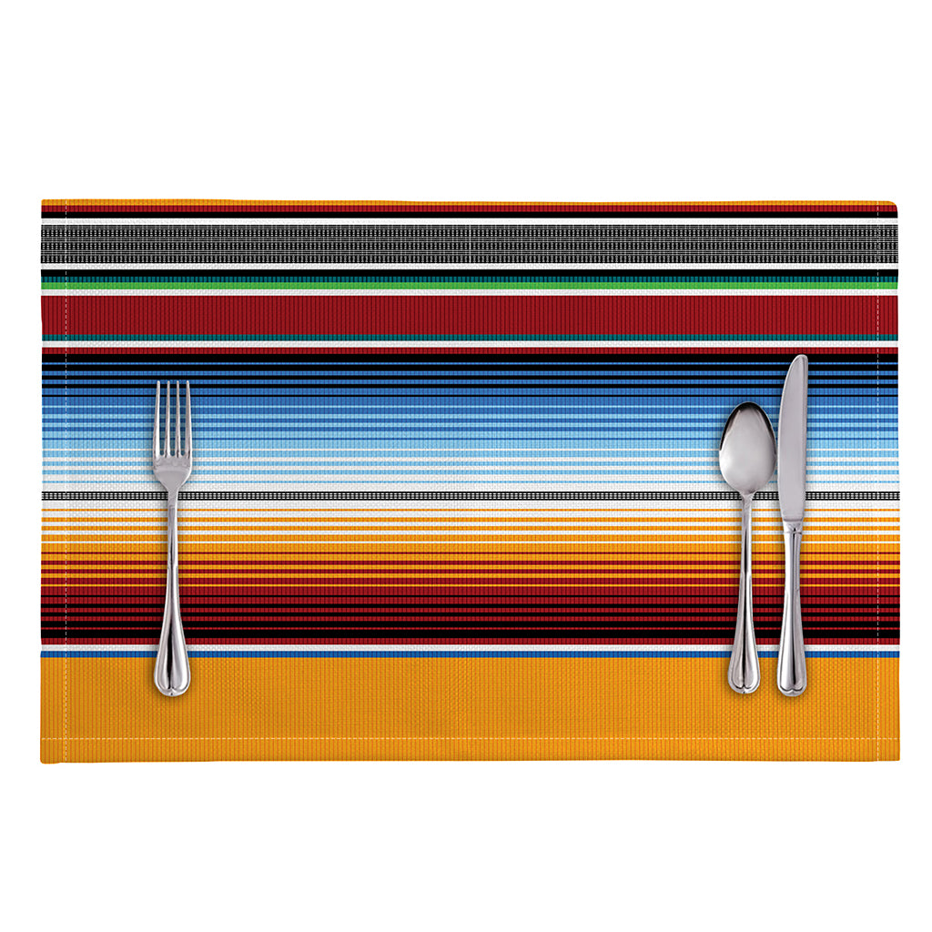 Tribal Serape Blanket Pattern Print Placemat