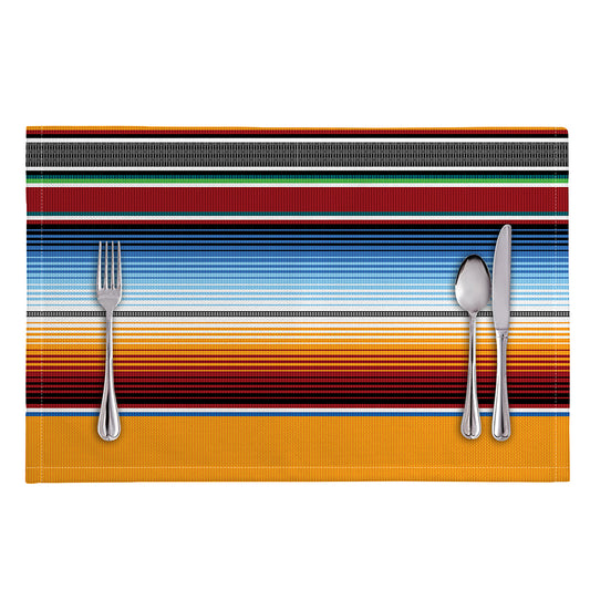 Tribal Serape Blanket Pattern Print Placemat