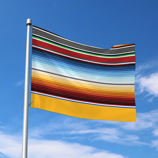 Tribal Serape Blanket Pattern Print Polyester Flag