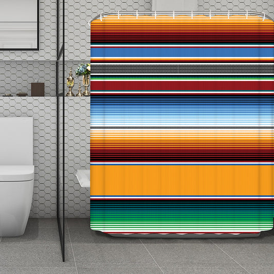 Tribal Serape Blanket Pattern Print Polyester Shower Curtain