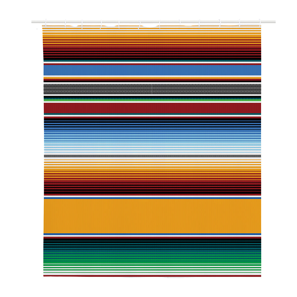 Tribal Serape Blanket Pattern Print Polyester Shower Curtain
