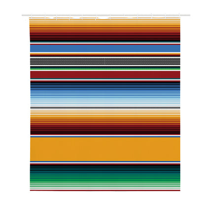 Tribal Serape Blanket Pattern Print Polyester Shower Curtain