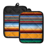 Tribal Serape Blanket Pattern Print Pot Holders With Pocket