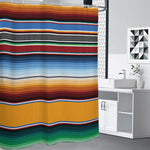 Tribal Serape Blanket Pattern Print Premium Shower Curtain