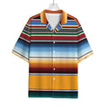 Tribal Serape Blanket Pattern Print Rayon Hawaiian Shirt