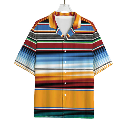 Tribal Serape Blanket Pattern Print Rayon Hawaiian Shirt
