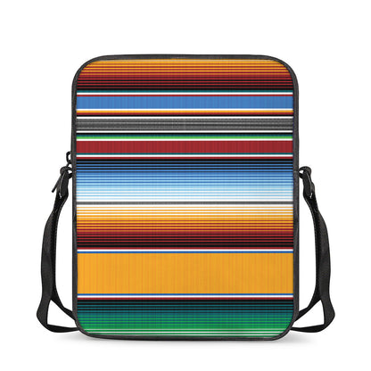 Tribal Serape Blanket Pattern Print Rectangular Crossbody Bag
