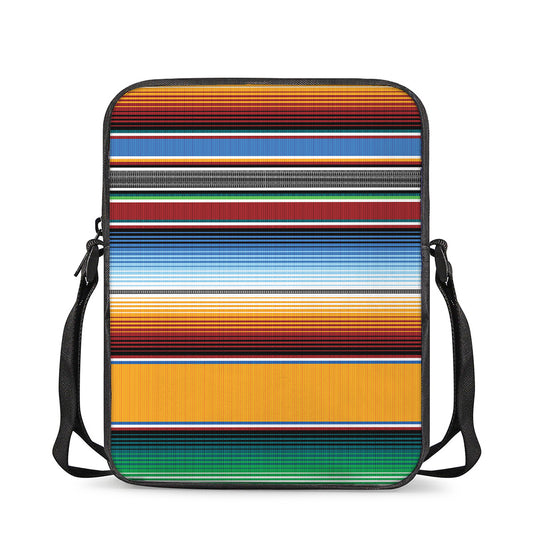 Tribal Serape Blanket Pattern Print Rectangular Crossbody Bag