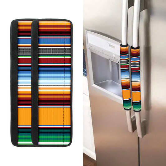 Tribal Serape Blanket Pattern Print Refrigerator Handle Covers
