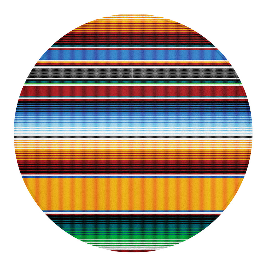 Tribal Serape Blanket Pattern Print Round Blanket