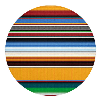 Tribal Serape Blanket Pattern Print Round Blanket