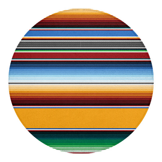 Tribal Serape Blanket Pattern Print Round Blanket