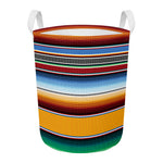 Tribal Serape Blanket Pattern Print Round Laundry Basket