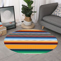 Tribal Serape Blanket Pattern Print Round Rug