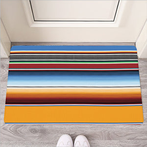 Tribal Serape Blanket Pattern Print Rubber Doormat