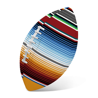 Tribal Serape Blanket Pattern Print Rugby Ball