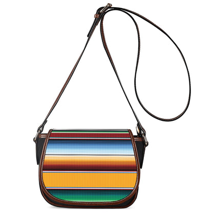 Tribal Serape Blanket Pattern Print Saddle Bag