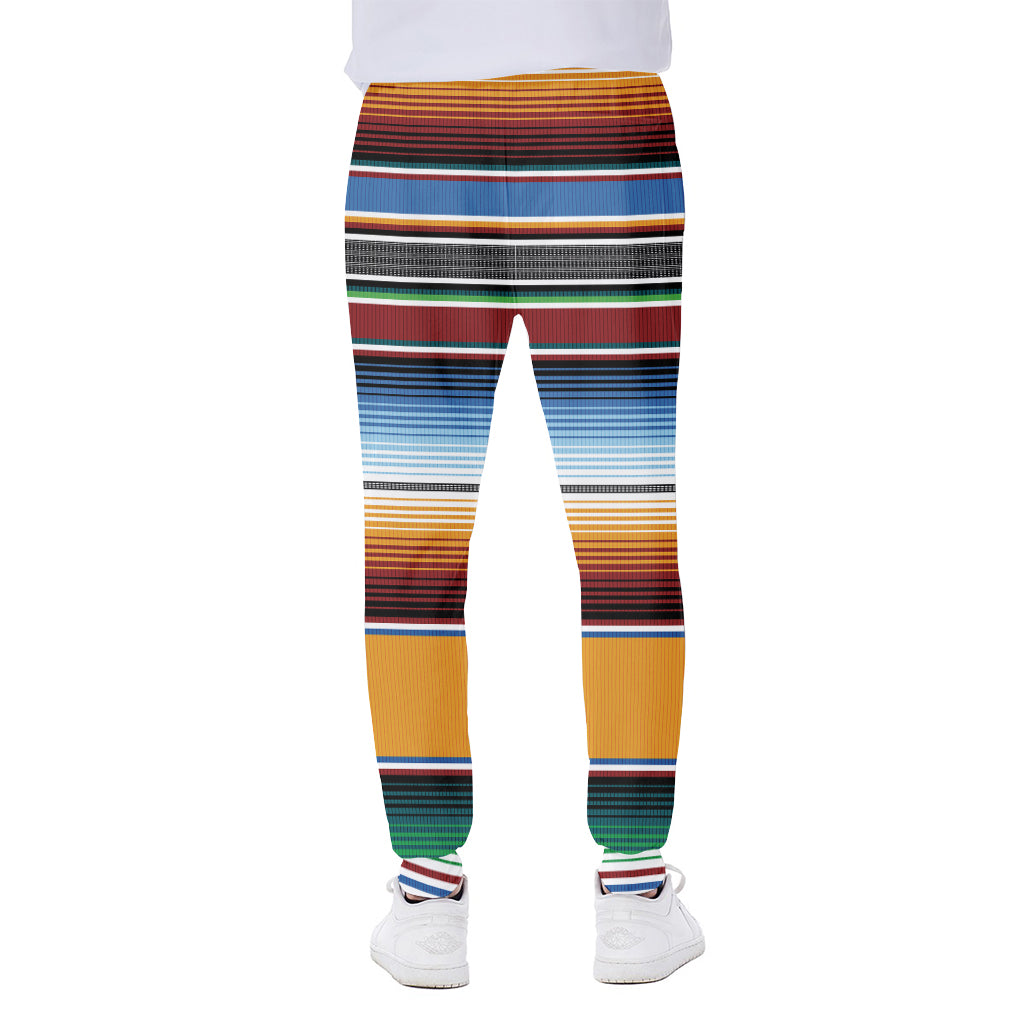 Tribal Serape Blanket Pattern Print Scuba Joggers